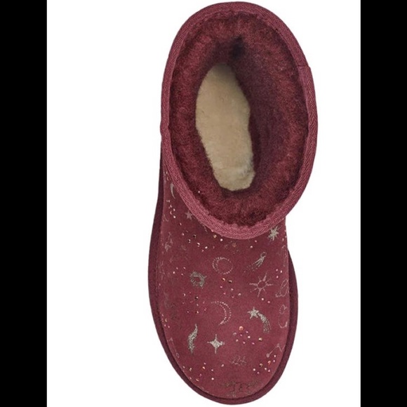 NIB-Ugg Grape Zodiac Short Suede Sheepskin Boots - Picture 9 of 16